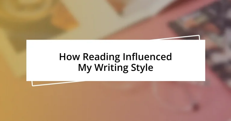 How Reading Influenced My Writing Style