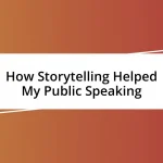 How Storytelling Helped My Public Speaking