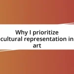 Why I prioritize cultural representation in art