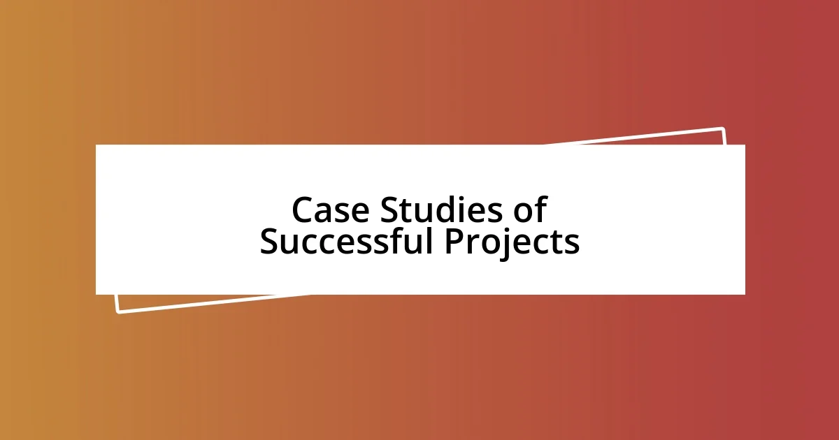 Case Studies of Successful Projects